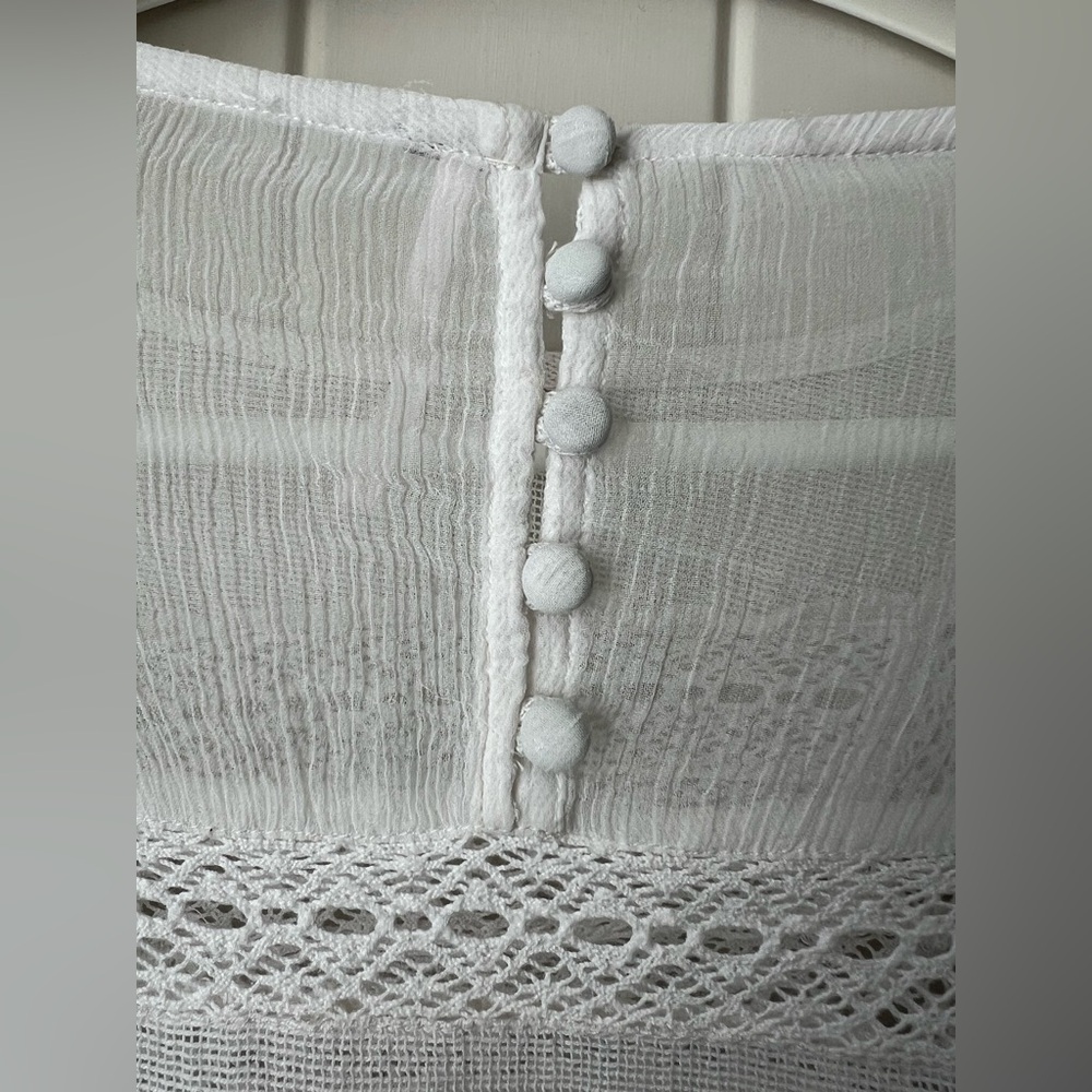 Free People Sweet Sunny Days Lace Midi Tunic Dress L - Picture 8 of 15